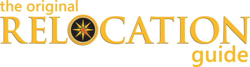 Asheville area business association logo with compass design.