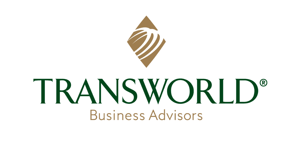 Business consultancy logo with green and gold elements.